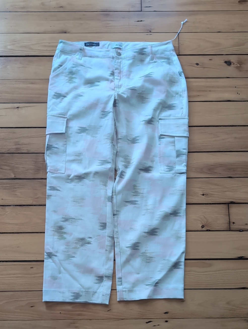 ecru The Crosby Capri Cargo Pants Sz 4.